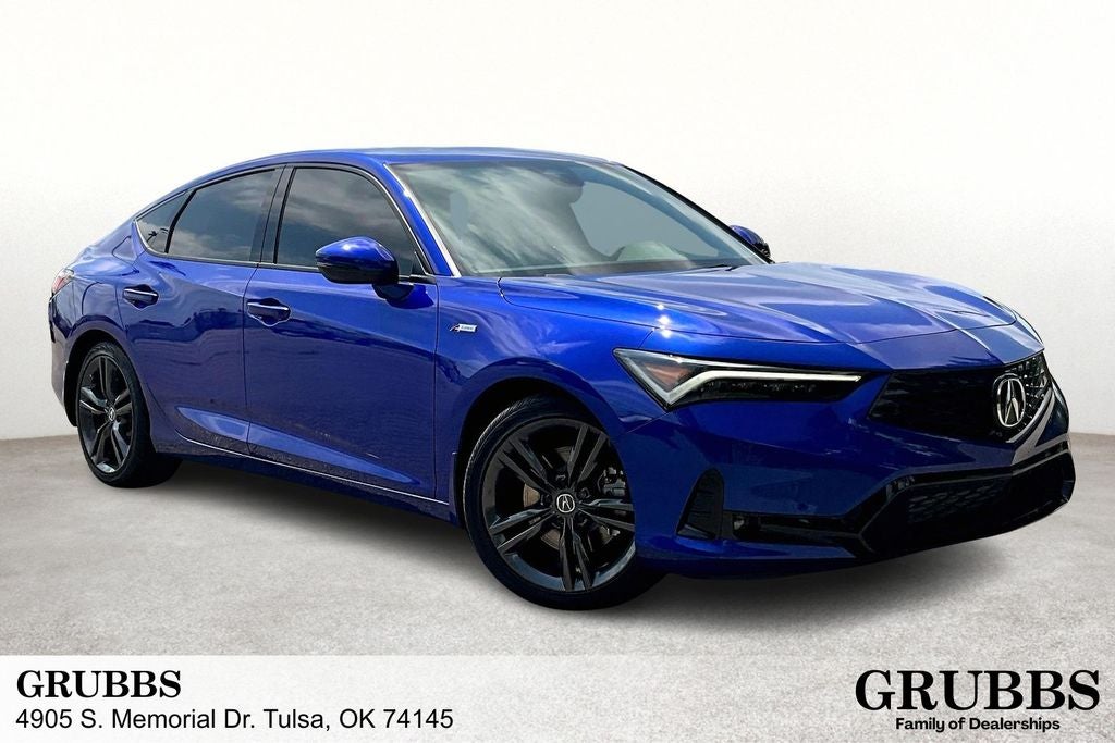 2025 Acura Integra A-Spec Tech Package in Apex Blue Pearl — front three-quarter view