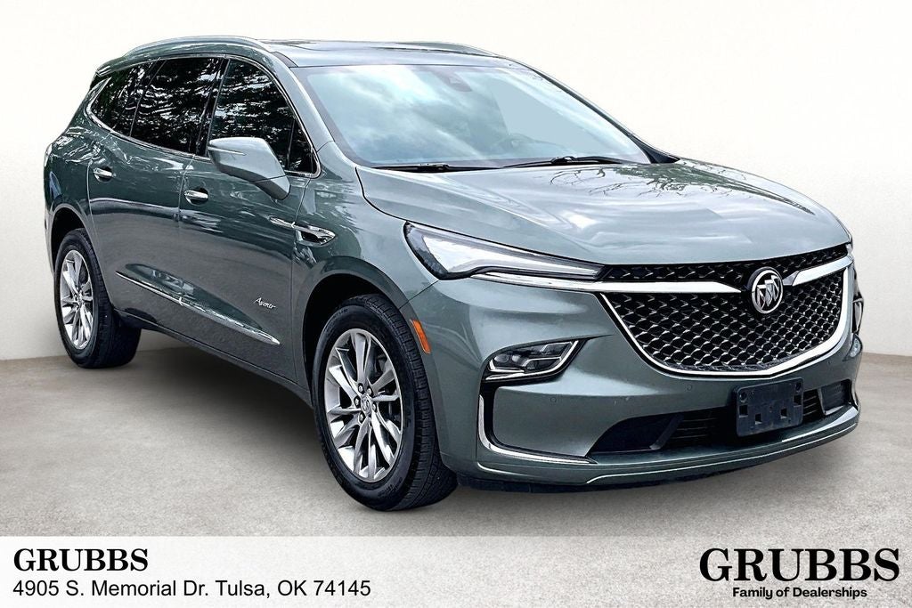 2024 Buick Enclave Avenir in Sage Metallic — front three-quarter view