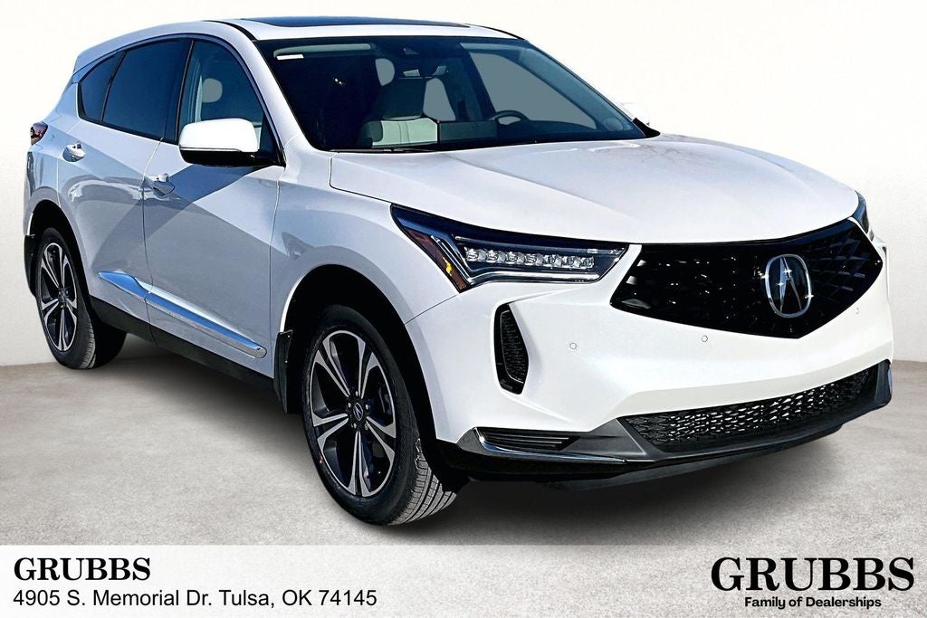 2026 Acura RDX Technology Package SH-AWD in Platinum White Pearl — front three-quarter view