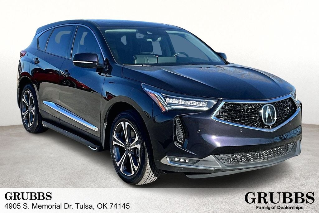 2024 Acura RDX Advance Package SH-AWD in Phantom Violet Pearl — front three-quarter view