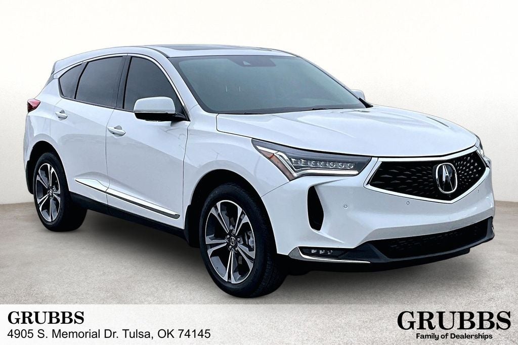 2024 Acura RDX Advance Package SH-AWD in Platinum White Pearl — front three-quarter view