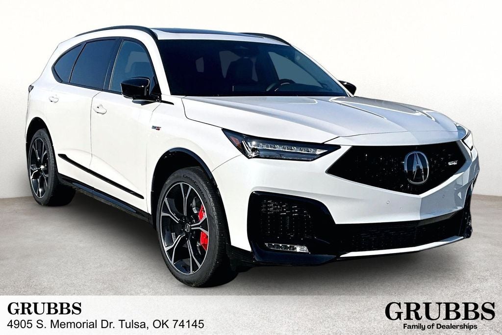 2026 Acura MDX Type S w/Advance Package SH-AWD in Platinum White Pearl — front three-quarter view