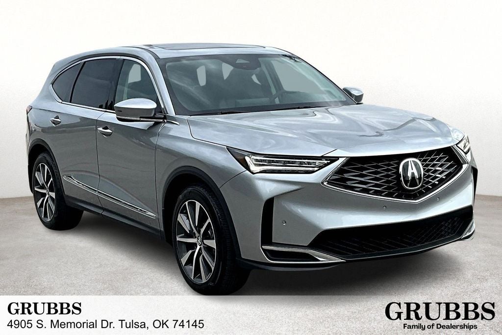 2025 Acura MDX Technology Package SH-AWD in Lunar Silver Metallic — front three-quarter view
