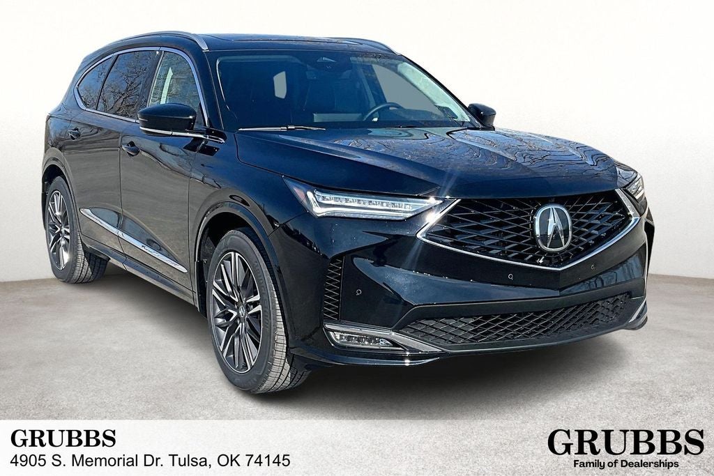 2026 Acura MDX Advance Package SH-AWD in Majestic Black Pearl — front three-quarter view