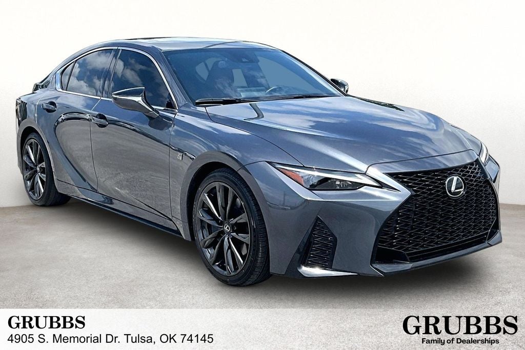 2025 Lexus IS 350 F SPORT Design in Gray — front three-quarter view